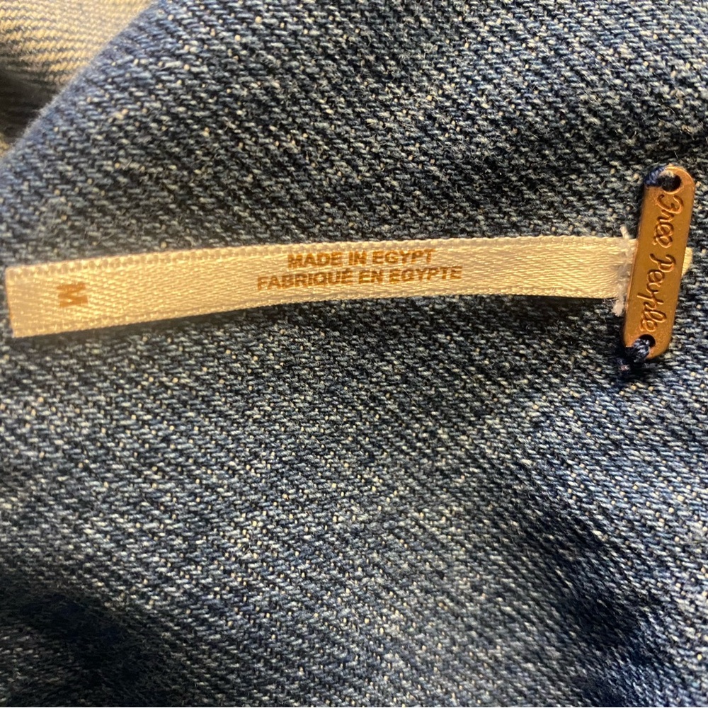 Free People Denim Mini Dress in Medium Blue - Picture 6 of 7